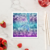 Serviette En Papier Mermaid Queue Sous La Mer Anniversaire Serviettes (En situation)