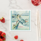 Serviette En Papier Mermaid Riding Serpent de mer Thunder_Cove (En situation)