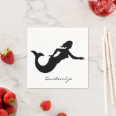 Serviette En Papier Mermaid Silhouette Thunder_Cove (En situation)