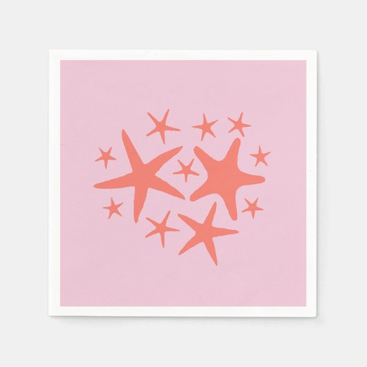 Serviette En Papier Mermaid Starfish Ocean Beach (Devant)