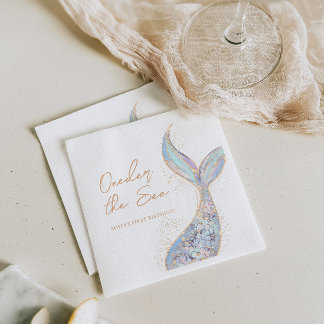 Serviette En Papier Mermaid Tail Anniversaire