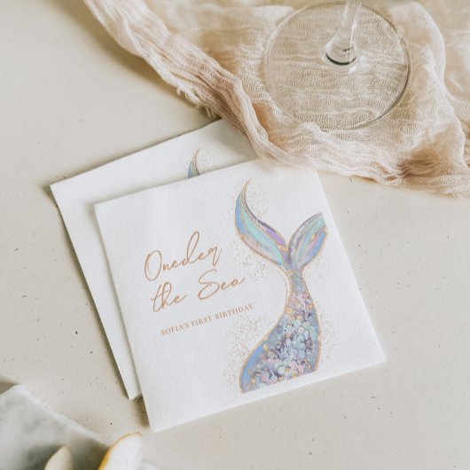 Serviette En Papier Mermaid Tail Anniversaire