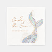 Serviette En Papier Mermaid Tail Anniversaire (Devant)