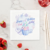 Serviette En Papier Mermaid Tail Cupcake Anniversaire Papier (En situation)