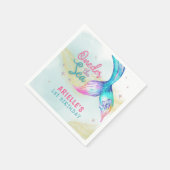 Serviette En Papier Mermaid Tail Onder the sea 1st birthday (Coin)