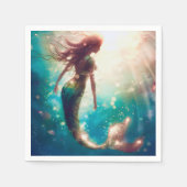 Serviette En Papier Mermaid thème fête serviettes personnalisées (Devant)