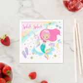 Serviette En Papier Mermaid & Unicorn Party Napkin (En situation)