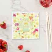 Serviette En Papier Mermaids Citron Vert (En situation)