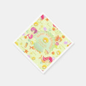 Serviette En Papier Mermaids Citron Vert (Coin)