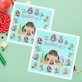 Serviette En Papier Mermaids Under the Sea Photo Party Anniversaire de