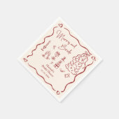 Serviette En Papier Merry and Bride Whimsical Holiday Bridal Shower (Coin)