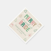 Serviette En Papier Merry & Bride Noël Réception de mariage (Coin)