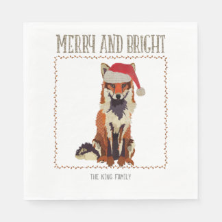 Serviette En Papier Merry & Bright Fox Napkin