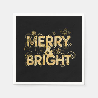 Serviette En Papier Merry & Bright – Golden Christmas Lights