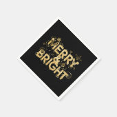 Serviette En Papier Merry & Bright – Golden Christmas Lights (Coin)