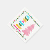 Serviette En Papier Merry Bright Pink Christmas Tree Custom Party (Coin)