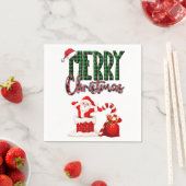 Serviette En Papier Merry Christmas by Santa - Paper Napkin (En situation)