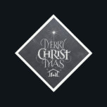 Serviette En Papier Merry CHRISTmas Christian Chalkboard Calligraphie<br><div class="desc">Joyeux CHRISTmas Calligraphie de tableau de bord religieux Nous disons "Joyeux Noël" tout le temps, mais souvent oublier l'origine des mots. Cet art présente des lettrages originaux à la main qui, dans son design unique, raconte l'histoire de Noël, simplement et élégamment dans le look tendance de tableau noir. Montrez votre...</div>