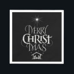 Serviette En Papier Merry CHRISTmas Christian Chalkboard Calligraphie<br><div class="desc">Joyeux CHRISTmas Calligraphie de tableau de bord religieux Nous disons "Joyeux Noël" tout le temps, mais souvent oublier l'origine des mots. Cet art présente des lettrages originaux à la main qui, dans son design unique, raconte l'histoire de Noël, simplement et élégamment dans le look tendance de tableau noir. Montrez votre...</div>