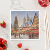 Serviette En Papier Merry Christmas Kitsch Nostalgale marché allemand (En situation)