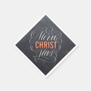 Serviette En Papier Merry CHRISTmas Marque Religieuse Tableau de Marqu