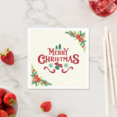 Serviette En Papier Merry Christmas Napkin (En situation)