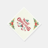 Serviette En Papier Merry Christmas Napkin (Coin)