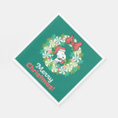 Serviette En Papier Merry Christmas Peppermenthe Holiday Wreath (Coin)