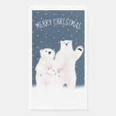 Serviette En Papier Merry Christmas Polar Bears On Stars (Devant)
