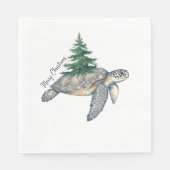Serviette En Papier Merry Christmas Sea Turtle (Devant)