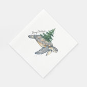 Serviette En Papier Merry Christmas Sea Turtle (Coin)
