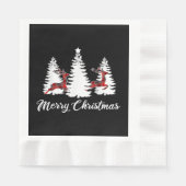 Serviette En Papier Merry Christmas Shirt for Women Buffalo Plaid Rein (Devant)