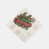 Serviette En Papier Merry Christmas steampunk (Coin)