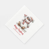 Serviette En Papier Merry Christmas Sunglass Snowman  (Coin)