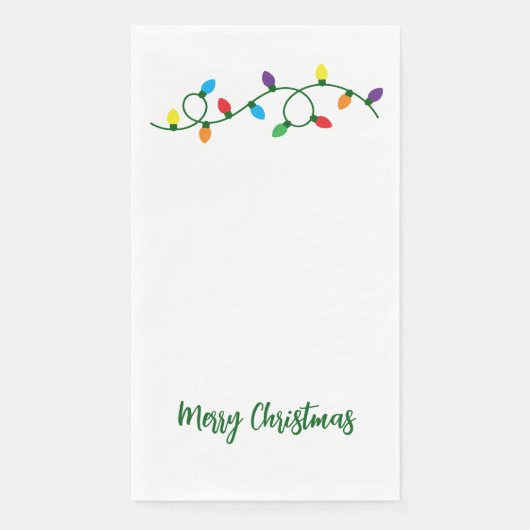 Serviette En Papier Merry Christmas Tree Lights Paper Guest Towels (Devant)