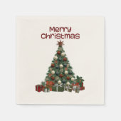 Serviette En Papier Merry Christmas Tree Paper Napkin (Devant)