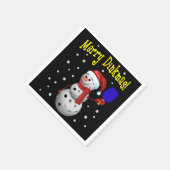 Serviette En Papier Merry Dinkmas - Pickleball Snowman (Coin)