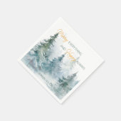 Serviette En Papier Merry Everything Happy Always Winter Trees (Coin)