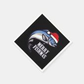 Serviette En Papier Merry Fishmas Fishing Fishermen Venin de Christma (Coin)