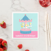 Serviette En Papier Merry Go Round Carousel Anniversaire Fournitures d (En situation)