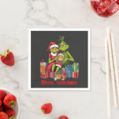 Serviette En Papier Merry Grinchmas (En situation)