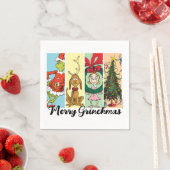 Serviette En Papier Merry Grinchmas Holiday Collage (En situation)