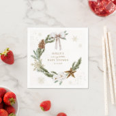 Serviette En Papier Merry Little Baby shower couronne neutre (En situation)