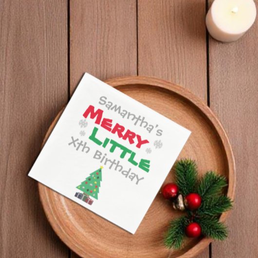 Serviette En Papier Merry Little Birthday