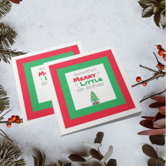 Serviette En Papier Merry Little Birthday