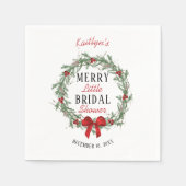 Serviette En Papier Merry Little Christmas Shower de Mariage (Devant)