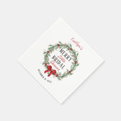 Serviette En Papier Merry Little Christmas Shower de Mariage (Coin)
