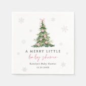 Serviette En Papier Merry Little Christmas Tree Baby Shower (Devant)