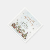 Serviette En Papier Merry Little Winter Puppy Christmas Baby Shower (Coin)