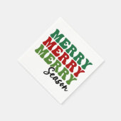 Serviette En Papier Merry Merry Merry Saison - Retro Holiday Art (Coin)